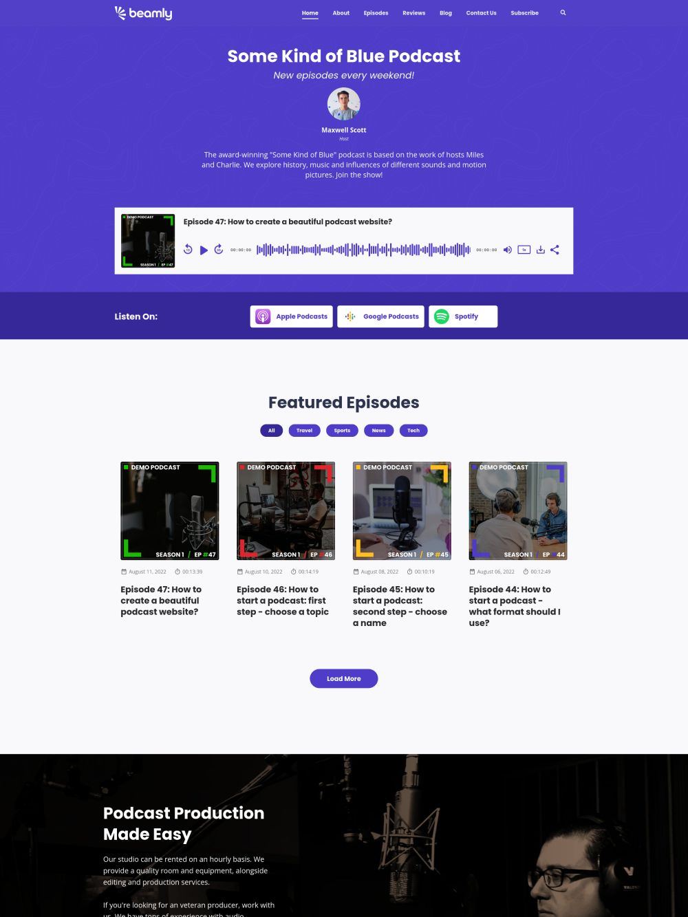 Miles Podcast Template