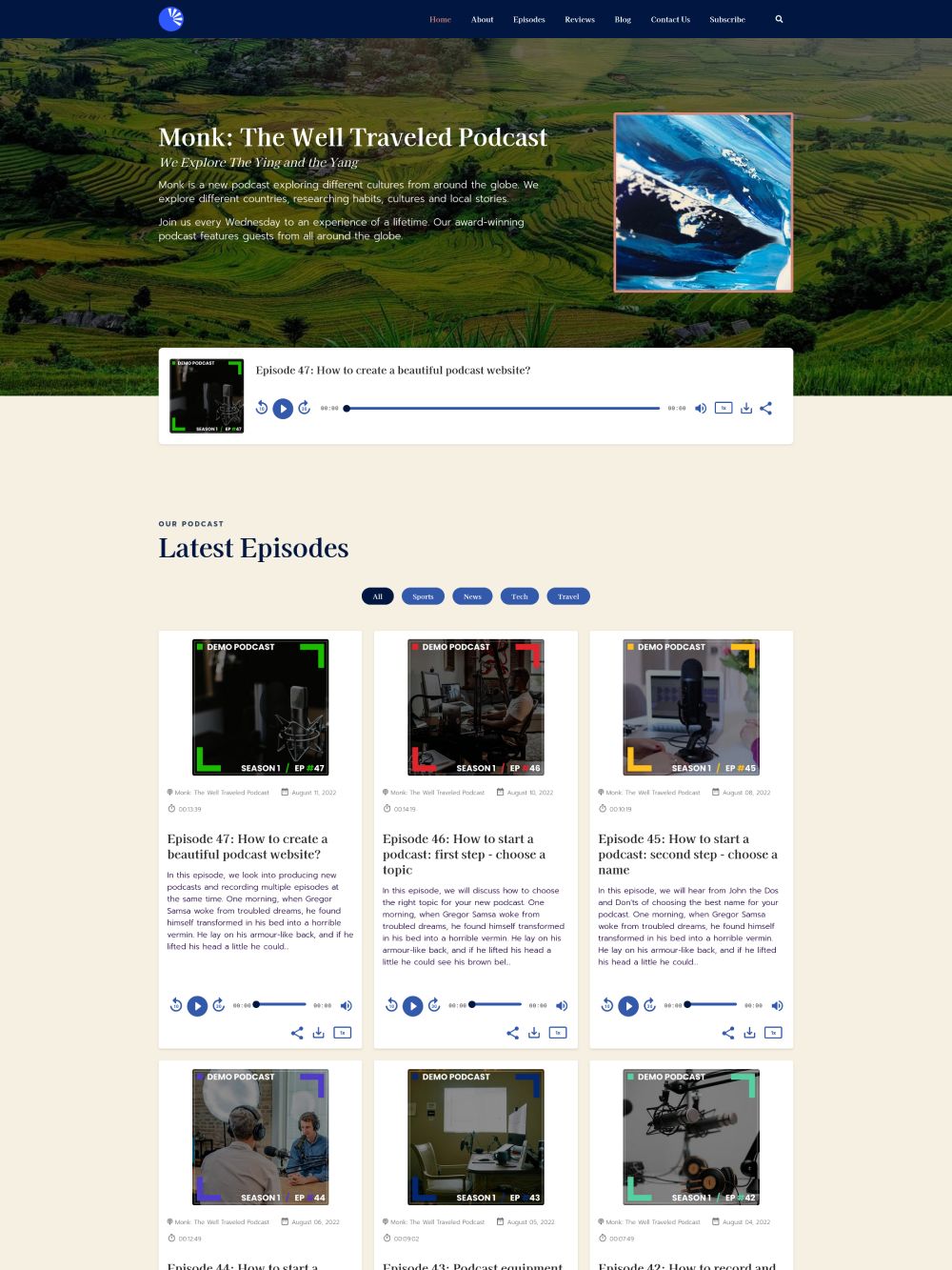 Monk Podcast Template