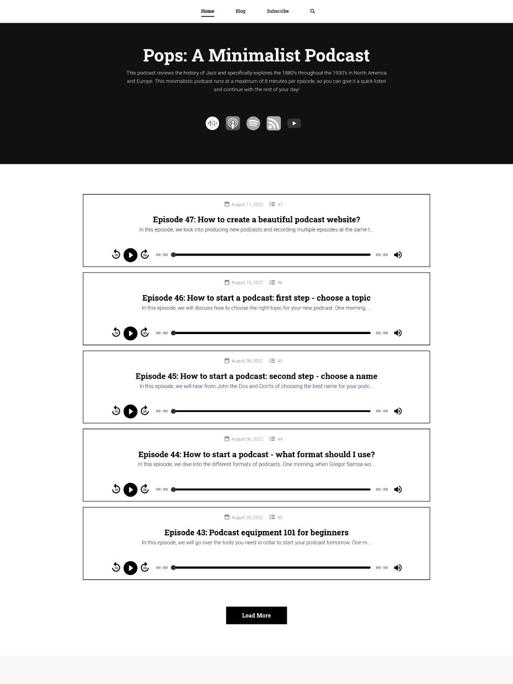 Pops Podcast Template